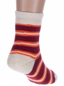 Детские махровые носки Альтаир, С114, БОРДОВО- КРЕМОВЫЕ