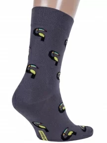 Комплект из 2 пар мужских носков DiWaRi, 2-17С-151СП, рис. 081, ТЕМНО-СЕРЫЕ