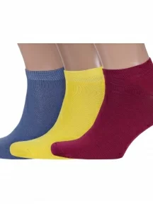 Комплект из 3 пар мужских коротких спортивных носков ХОХ микс 5 (3-SPM-180)