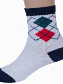 Детские носки RuSocks (Орудьевский трикотаж), Д3-13789, БЕЛО-СИНИЕ