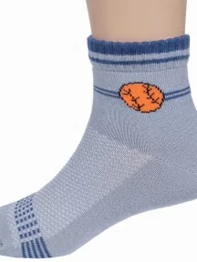 Детские укороченные носки Брестские (БЧК), 15С3085, рис. 486, СВЕТЛО-СЕРЫЕ