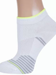 Женские спортивные носки RuSocks (Орудьевский трикотаж), Ж-237, БЕЛО-ЛИМОННЫЕ