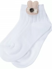Детские носки с аппликацией "Борисоглебский трикотаж", 8С972, БЕЛЫЕ