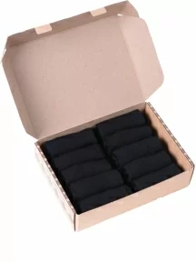 Набор из 10 пар коротких бамбуковых носков (ТМ Grinston socks), PG-15D33-10k, ЧЕРНЫЕ