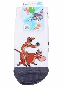 Мужские носки Брестские (БЧК), 23С2153, рис. 488, БЕЛЫЕ