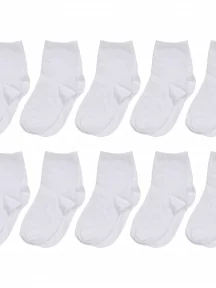 Комплект из 10 пар детских носков ХОХ, 10-d-1227, БЕЛЫЕ