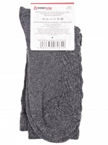 Женские теплые носки Hobby Line, Нжа6198-98, ТЕМНО-СЕРЫЕ