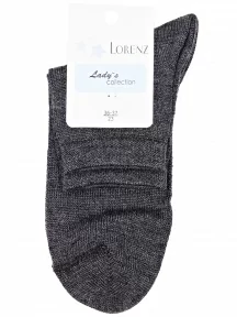 Женские полушерстяные носки LORENZline, В3, ТЕМНО-СЕРЫЕ