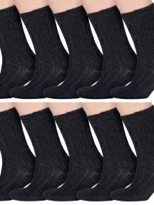 Комплект из 10 пар мужских теплых носков RuSocks (Орудьевский трикотаж), 10-М-590, ЧЕРНЫЕ