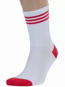 Комплект из 3 пар мужских носков RuSocks (Орудьевский трикотаж), 3-М3-13745, БЕЛО-КРАСНЫЕ