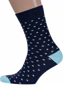 Носки unisex ХОХ FANTASY, XF-27, ТЕМНО-СИНИЕ с бирюзовым