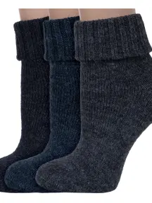 Комплект из 3 пар женских шерстяных носков RuSocks (Орудьевский трикотаж) микс 3 (3-Ж-195)