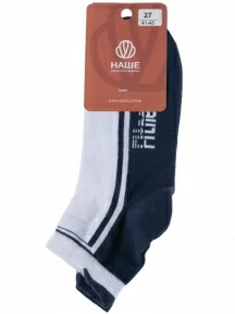 Женские носки "НАШЕ" Смоленской чулочной фабрики, 5С87, рис. 1, БЕЛО-СИНИЕ №3-1