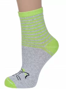 Детские носки Альтаир, С183, САЛАТОВЫЕ с серым