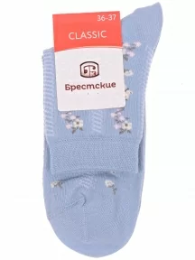 Женские носки Брестские (БЧК), 14с1100, рис. 605, СЕРО-ГОЛУБЫЕ