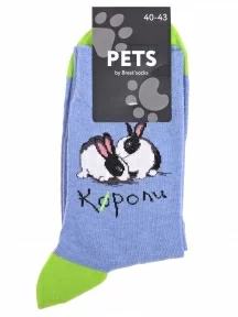 Носки унисекс Брестские (БЧК), 21С4200, рис. 164, ГОЛУБЫЕ МЕЛАНЖ