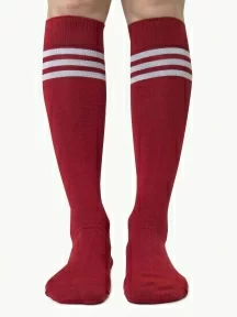 Гольфы unisex St. Friday Socks, 431-11, "Полосатая классика", КРАСНЫЕ