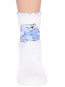 Детские махровые носки LORENZline, Л62, БЕЛЫЕ
