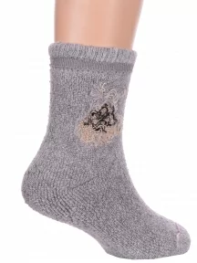 Детские теплые махровые носки Hobby Line, Ндад7618-02, СЕРЫЕ