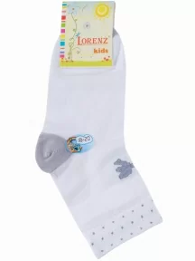 Детские носки LORENZline, Л77, БЕЛЫЕ с серым