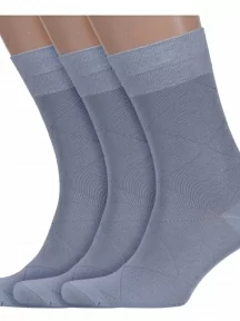 Комплект из 3 пар мужских носков ХОХ из модала, 3-X-1116, СЕРЫЕ