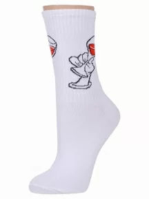 Женские носки "Челны Текстиль", L34ж, "Бокал в руке"