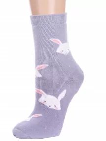 Детские махровые носки Брестские (БЧК), 14С3060, рис. 044, СЕРО-СИРЕНЕВЫЕ