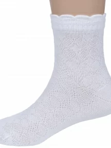 Детские носки из 100% хлопка LORENZline, Л56Д, БЕЛЫЕ