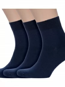 Комплект из 3 пар мужских носков CAVALLIERE (RuSocks), 3-С-333, ТЕМНО-СИНИЕ