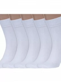 Комплект из 5 пар мужских носков MSCLUB, 5-ПН-01Э, БЕЛЫЕ