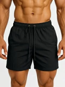 Мужские купальные шорты TUOSITE, TS7274-1, ЧЕРНЫЕ