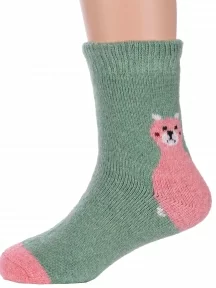 Детские теплые махровые носки Hobby Line, Ндад7617-1, БИРЮЗОВЫЕ