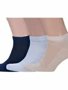 Комплект из 3 пар бамбуковых носков Grinston socks (PINGONS), 3-15D33, микс 3