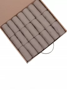 Набор из 21 пары мужских носков "Бизнес" (RuSocks / Орудьевский трикотаж), РуС-21, темно-бежевые