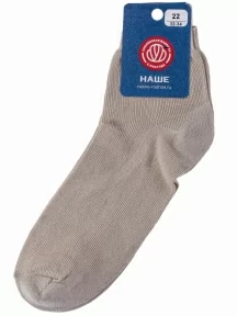 Детские носки из 100% хлопка "НАШЕ" Смоленской чулочной фабрики, С115, рис. 1, БЕЖЕВЫЕ №52-1