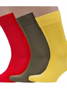 Комплект из 3 пар мужских носков Sergio Di Calze (PINGONS) из мерсеризованного хлопка, 3-17SC6, микс 10
