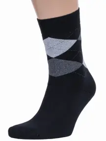 Мужские махровые носки RuSocks (Орудьевский трикотаж) ЧЕРНЫЕ (М3-33064)