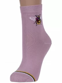 Женские носки Брестские (БЧК), 14С1100, рис. 413, СЕРО-РОЗОВЫЕ