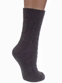 Женские полушерстяные носки RuSocks (Орудьевский трикотаж) ТЕМНО-СЕРЫЕ (Ж-185)