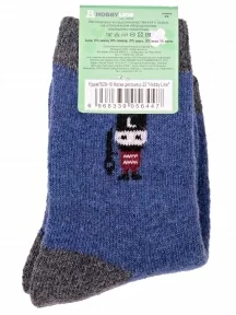 Детские теплые махровые носки Hobby Line, Ндам7629-10, ДЖИНСОВЫЕ