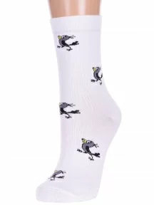 Женские носки Брестские (БЧК), 23С1159, рис. 614, БЕЛЫЕ