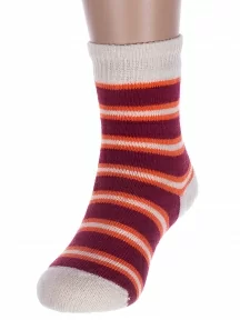 Детские махровые носки Альтаир, С114, БОРДОВО- КРЕМОВЫЕ