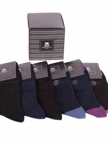 Набор мужских носков из мерсеризованного хлопка, 6 пар (ТМ Sergio di Calze), PG-15SC17-18SC1-6, микс