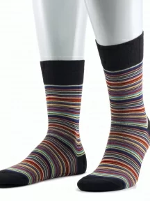 Мужские носки из мерсеризованного хлопка Sergio Di Calze (PINGONS), 16SC3, ЧЕРНЫЕ