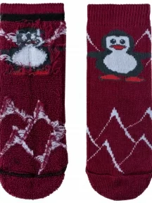 Детские махровые носки Альтаир, С129, БОРДОВЫЕ