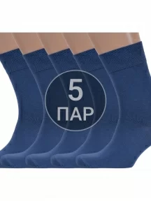 Комплект из 5 пар мужских носков Брестские (БЧК) рис. 000, ДЖИНС (5-14С2122)