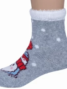 Детские махровые носки "НАШЕ" Смоленской чулочной фабрики, 232С10, рис. 1, ТЕМНО-МЕЛАНЖЕВЫЕ №54-4