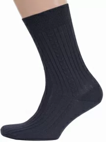 Мужские носки из 100% хлопка RuSocks (Орудьевский трикотаж), М3-11001, рис. 02, ТЕМНО-СЕРЫЕ