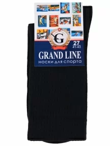 Мужские спортивные носки GRAND LINE, С-46, ЧЕРНЫЕ