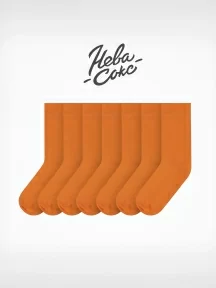 Набор из 7 пар мужских носков "Нева-Сокс", 7-ПН-01Э, ОРАНЖЕВЫЕ